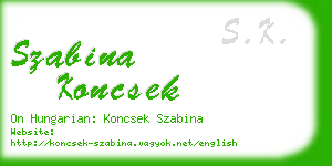 szabina koncsek business card